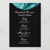 Turquoise Roos Wedding Menu (Voorkant)