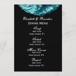 Turquoise Roos Wedding Menu