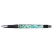 Turquoise Rose Bouquet Flower Pen (Voorkant)