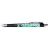 Turquoise Rose Bouquet Flower Pen (Bovenkant)