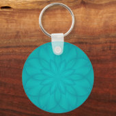 Turquoise Rosette Sleutelhanger (Voorkant)