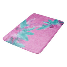 Turquoise Roze Abstracte Hawaiaanse Bloemen