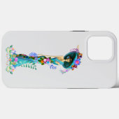 Turquoise & Roze dag van de dode legant Catrina Case-Mate iPhone Case (Achterkant (horizontaal))