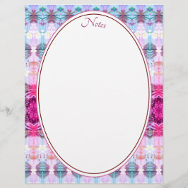 Turquoise roze en wit briefhoofd