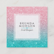 Turquoise & roze faux glitter ingrediënt