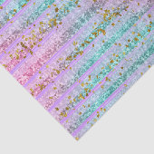 turquoise & roze glitter Sparkles Stripes Tissuepapier (Detail)