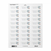 Turquoise Roze Gouden Bloem | Trouwlabel Etiket (Full Sheet)