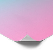 Turquoise Roze Ombre Poster (Hoek)