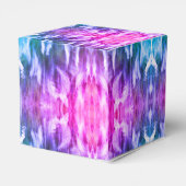 Turquoise Roze Paarse Kaleidoscoop Gras Geschenkdo Bedankdoosjes (Achterkant)