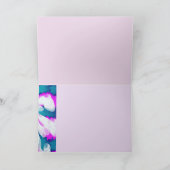 Turquoise Roze Tie Dye Draai Happy Birthday Kaart (Binnen)