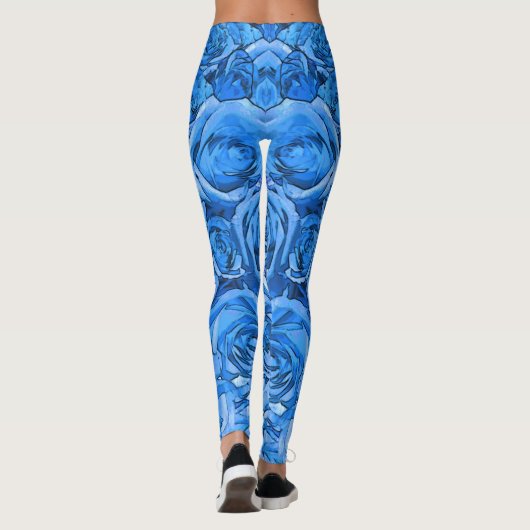Turquoise Rozen Leggings (Achterkant)