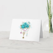 Turquoise-Rozen met Keys (Voorkant)