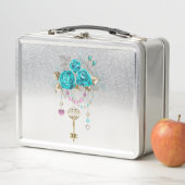 Turquoise-Rozen met Keys (In situ)