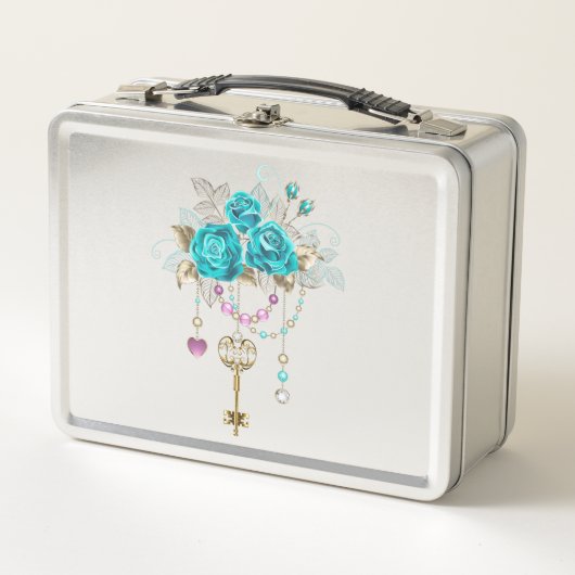 Turquoise-Rozen met Keys (Voorkant)