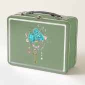 Turquoise-Rozen met Keys (Voorkant)