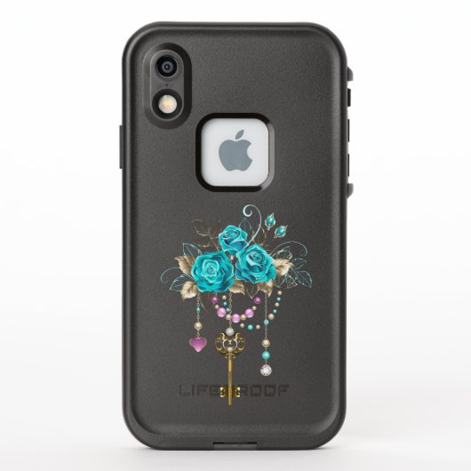 Turquoise-Rozen met Keys (Achterkant)