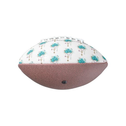 Turquoise-Rozen met Keys American Football (Gedraaid 270)