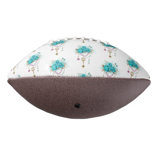 Turquoise-Rozen met Keys American Football (Gedraaid 270)