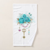 Turquoise-Rozen met Keys Bad Handdoek (Handdoek)
