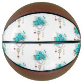 Turquoise-Rozen met Keys Basketbal (Voorkant)