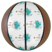 Turquoise-Rozen met Keys Basketbal (Verticaal)