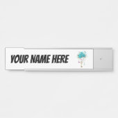 Turquoise-Rozen met Keys Deurbordje (Voorkant)