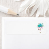 Turquoise-Rozen met Keys Etiket (Insitu)
