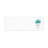 Turquoise-Rozen met Keys Etiket (Voorkant)