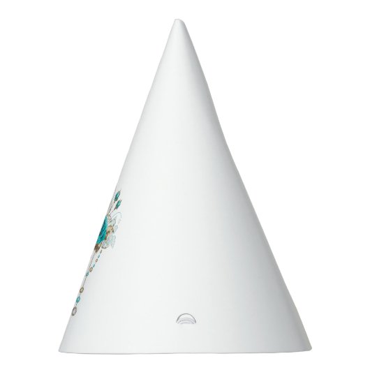 Turquoise-Rozen met Keys Feesthoedjes (Rechts)