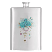 Turquoise-Rozen met Keys Flacon (Voorkant)