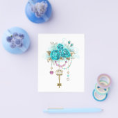 Turquoise-Rozen met Keys Flyer (Enkel)