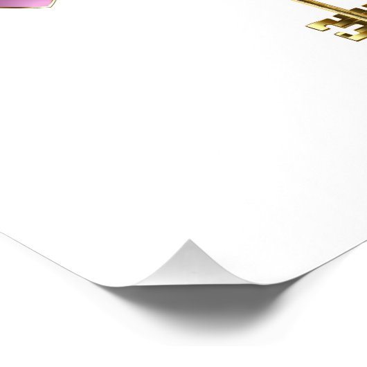 Turquoise-Rozen met Keys Foto Afdruk (Hoek)