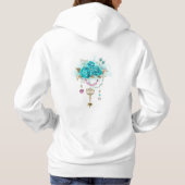 Turquoise-Rozen met Keys Hoodie (Achterkant)
