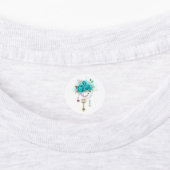 Turquoise-Rozen met Keys Labels (Aangebracht)