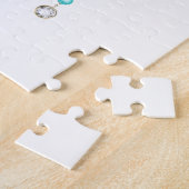 Turquoise-Rozen met Keys Legpuzzel (Zijkant)