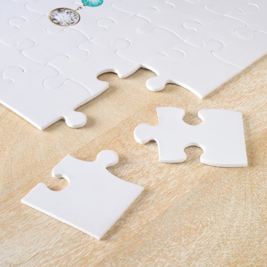 Turquoise-Rozen met Keys Legpuzzel (Zijkant)