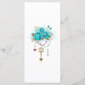 Turquoise-Rozen met Keys Menu (Voorkant)