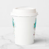 Turquoise-Rozen met Keys Papieren Bekers (Links)