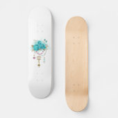 Turquoise-Rozen met Keys Persoonlijk Skateboard (Voorkant)