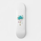 Turquoise-Rozen met Keys Persoonlijk Skateboard (Voorkant)