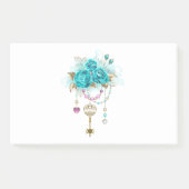 Turquoise-Rozen met Keys Post-it® Notes (Voorkant)