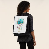 Turquoise-Rozen met Keys Rugtassen (Gedragen)