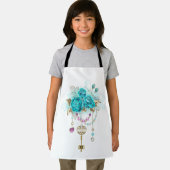 Turquoise-Rozen met Keys Schort (Insitu)