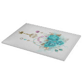 Turquoise-Rozen met Keys Snijplank (Hoek)
