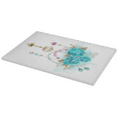Turquoise-Rozen met Keys Snijplank (Hoek)