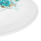 Turquoise-Rozen met Keys Snijplank (Hoek)