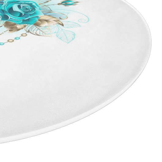 Turquoise-Rozen met Keys Snijplank (Hoek)