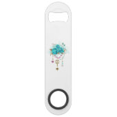 Turquoise-Rozen met Keys Speed Flessenopener (Voorkant)