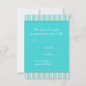Turquoise RSVP Kaartje (Achterkant)