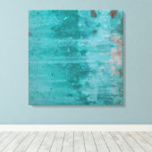 Turquoise Rust | ABSTRACT Canvas Afdruk (Insitu (Houten vloer))